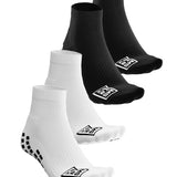 2x Gripsock Short White | 2x Short Black
